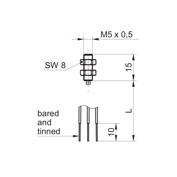 堡盟 IFRM 05N15A5/Q 订购代码：10144462 电感式接近开关-尺寸图