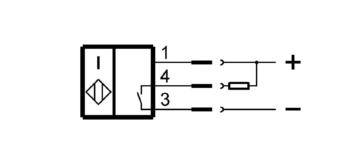 BES M12EF1-NSC10F-S04G-S (BES02WC) 耐高压接近开关-接线图