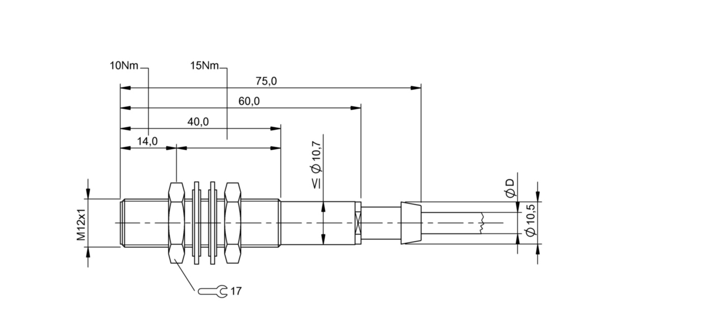 BES 516-329-SA14-AO-X-03 (BES0361) 耐高压接近开关-尺寸图