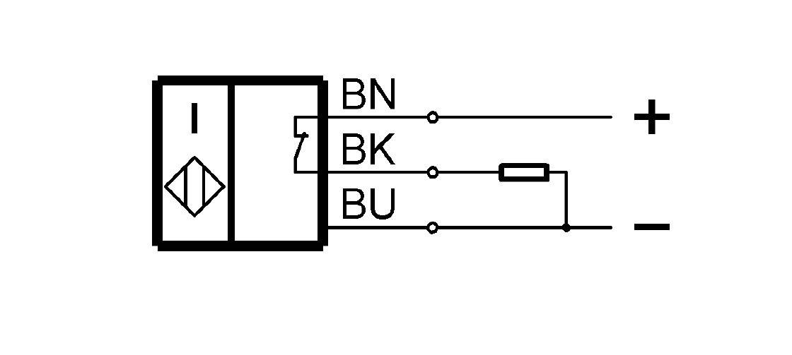 BES M05ED-POD08B-BP00,3-GS49-R03 (BES03LE) 耐高压接近开关-接线图